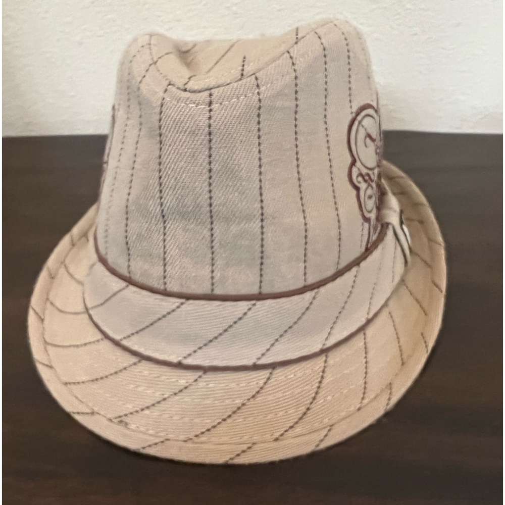 Fedora hat boys tan striped - Picture 3 of 4